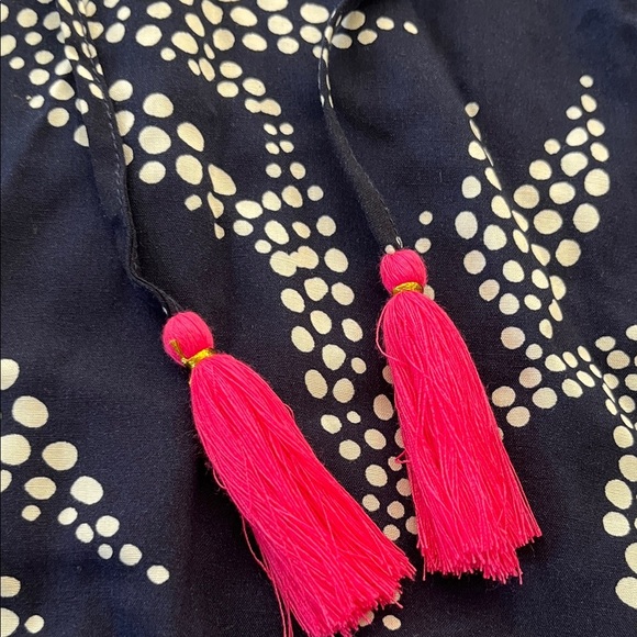 THML Blue Blouse with Colorful Embroidery New with tag Sizes Medium - Picture 4 of 12